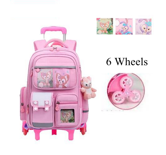 Schüler Schult asche auf Rädern Schule Roll rucksack Trolley Rucksack Schule Trolley Taschen für Mädchen Roll rucksack Tasche für Jungen
