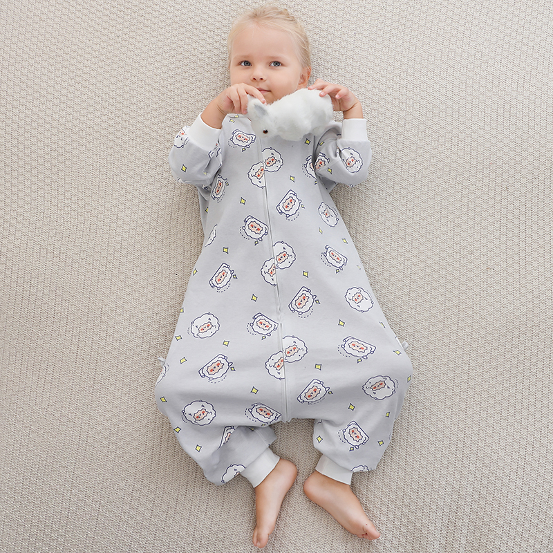 MICHLEY-saco de dormir de algodón para primavera, saco para bebé, saco de dormir de dibujos animados, pijamas de manga larga, ropa de dormir para niñas, niños, 6M-6T