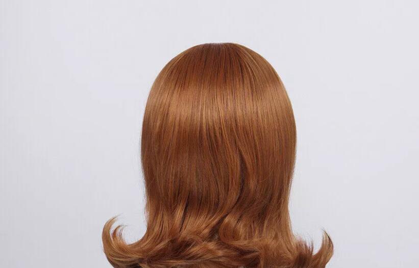 Princesa margarida perucas laranja cosplay traje perucas cabelo sintético resistente ao calor