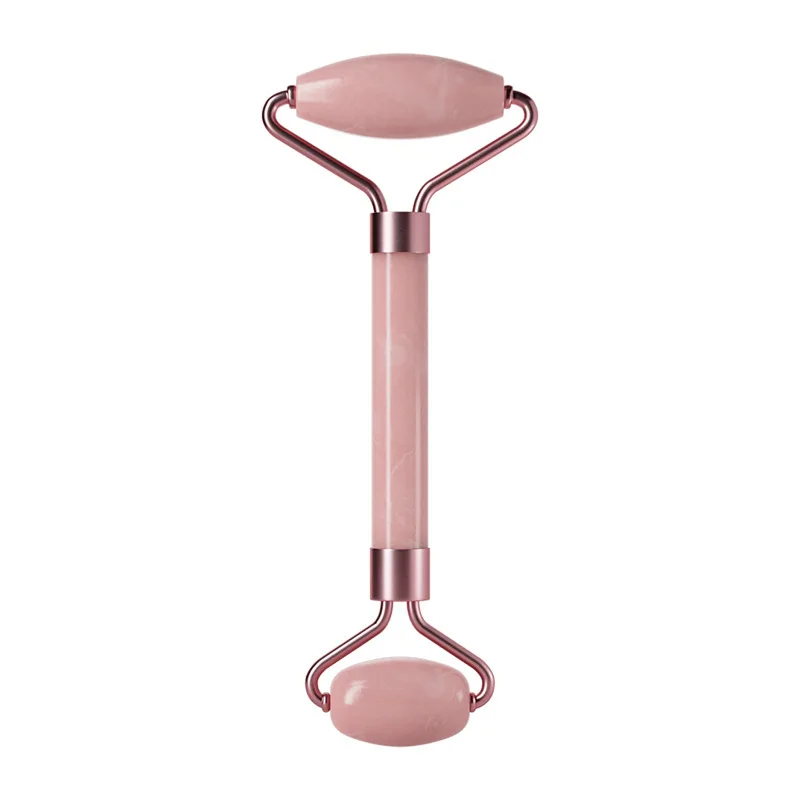เครื่องนวดหน้าและคอลูกกลิ้งเรซิ่นความงามขูด Double-ended Massage Stick เพื่อปลดบล็อกและผ่อนคลาย Non-Rose Crystal Jade