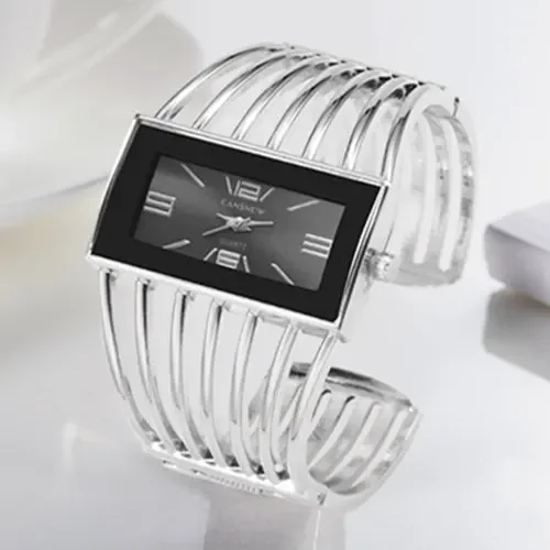 Reloj CANSNOW para mujer, reloj de pulsera de oro rosa a la moda de lujo, reloj de vestir para mujer, reloj de pulsera para mujer Saati para niñas, Relojes