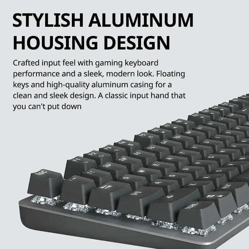 Custom Russian K845 Wired Ergonomic Office Pc Phone Mobile Gamer Computer Laptop Tablet Mechanical Gaming RGB Keyboard