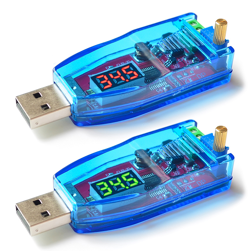 LED DC-DC 5V a DC 1-24V potenciómetro ajustable USB reductor/abajo convertidor Buck Boost fuente de alimentación módulo regulador de voltaje
