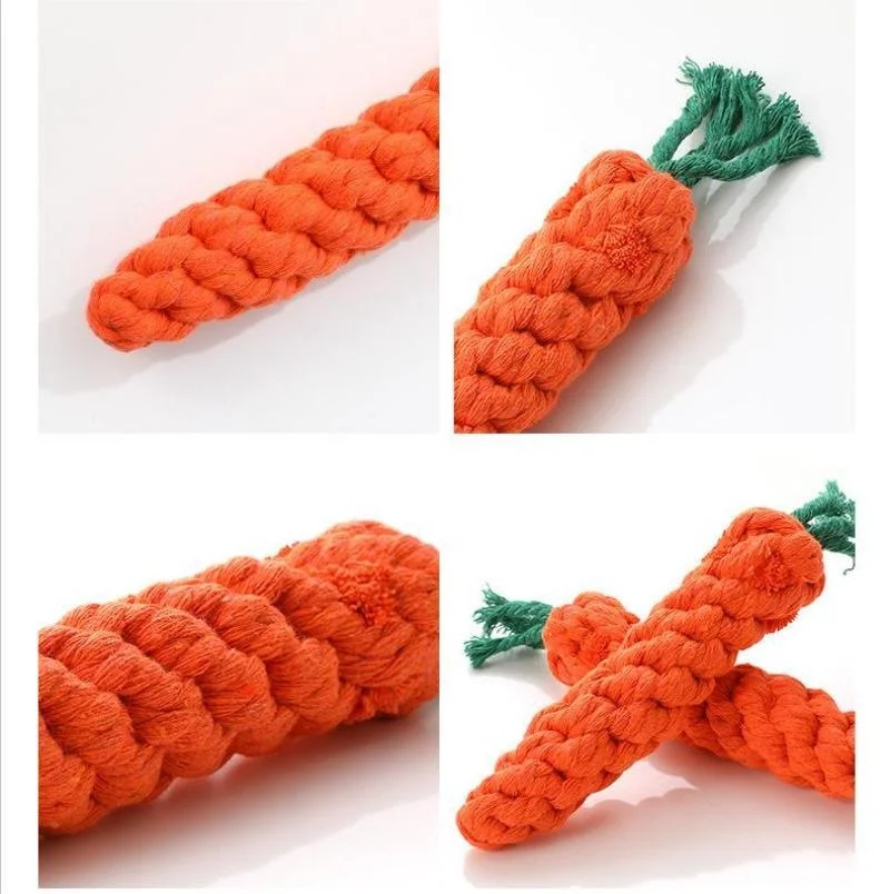 1 PC สัตว์เลี้ยง Knot ของเล่นสําหรับสุนัขและแมวแครอทรูปร่างสุนัข Chew ของเล่นเชือกฝ้ายของเล่นสําหรับสุนัขในร่มแมวของเล่นสุนัขอุปกรณ์เสริม