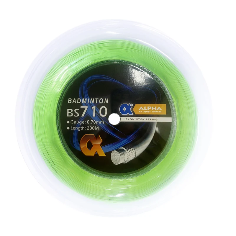Alpha-Carretes de cuerda de Bádminton de 200m, Red de bolas de entrenamiento de 0,70mm, máquina de 28 libras, Red de línea de bolas de enhebrado, accesorios de línea de Bádminton