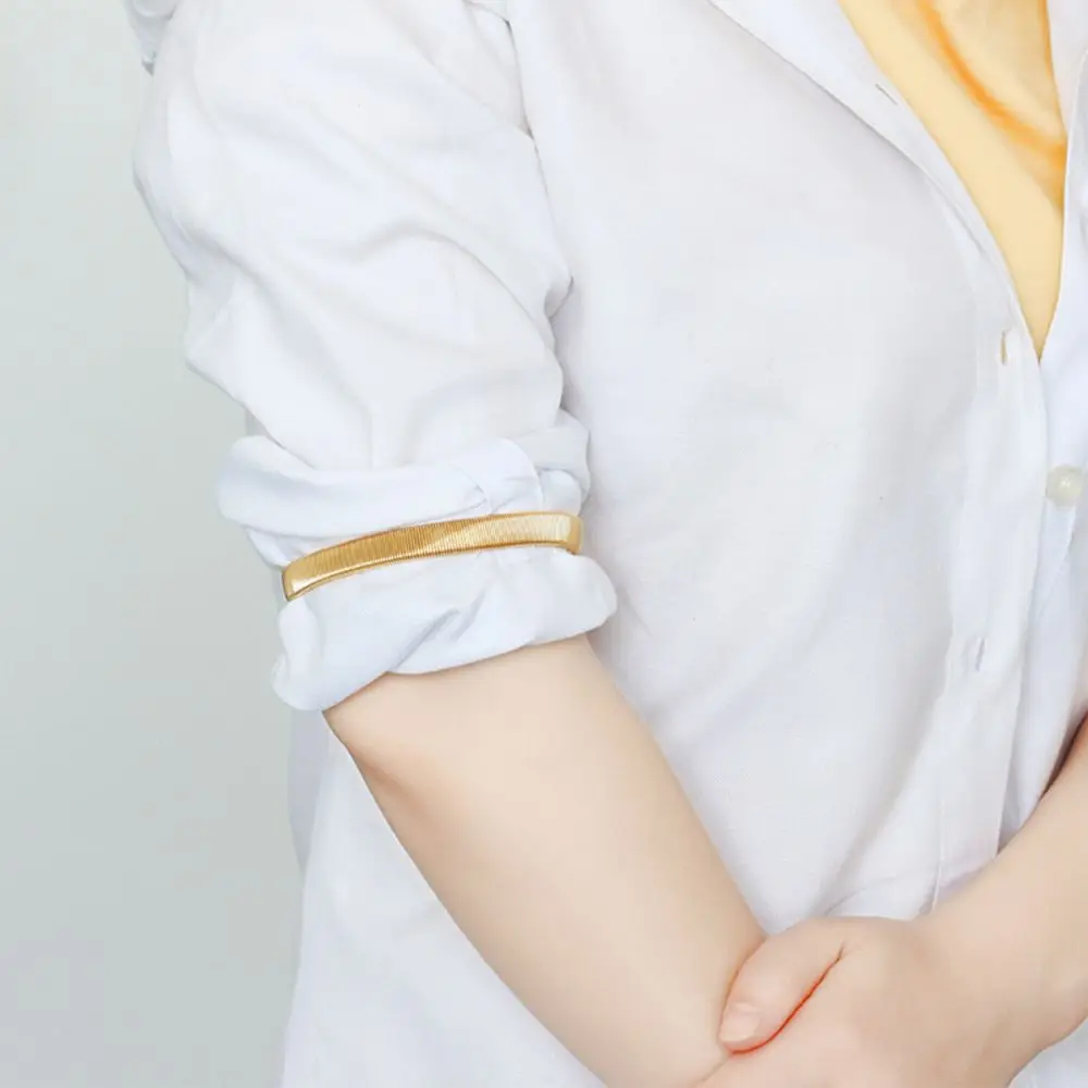 3 stks elastische armband shirt mouw houder vrouwen mannen mode verstelbare arm manchetten bands voor party bruiloft kleding accessoires