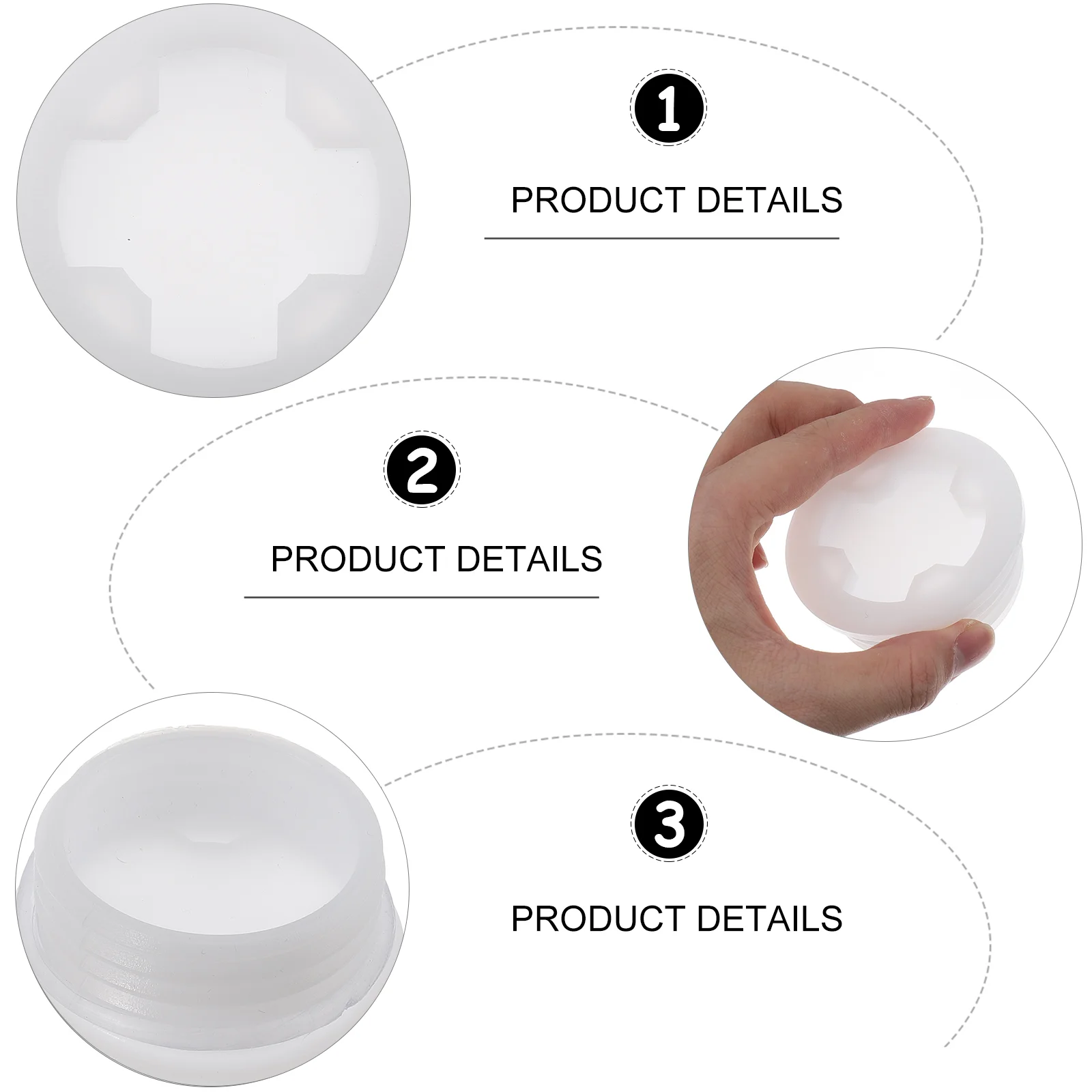 4 Pcs Cover Multiple Use Drum Cap Stable Seal Roller Lid Caps Liquid Plastic Barrel Bung Oil Lids