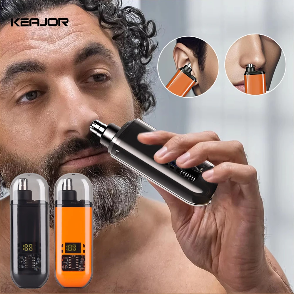 Nariz aparador de pêlos recarregável elétrico nariz removedor de pêlos dos homens sobrancelha barbear navalha mini bolso portátil nariz máquina de cortar cabelo