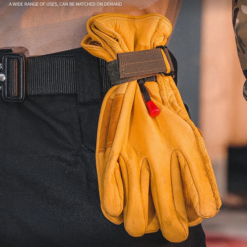 Guantes de nailon multiusos, guantes de trabajo con gancho, Clip de seguridad, cuerda de escalada táctica para exteriores, colgante para acampar, Camping al aire libre