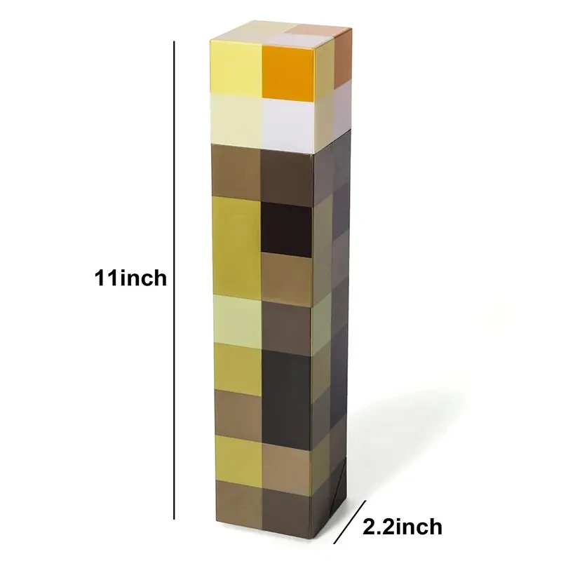 LED Flashlight Torch Lamp 11 Inch USB Charging Bedroom Decorative Night Light with Buckle Children's Gift