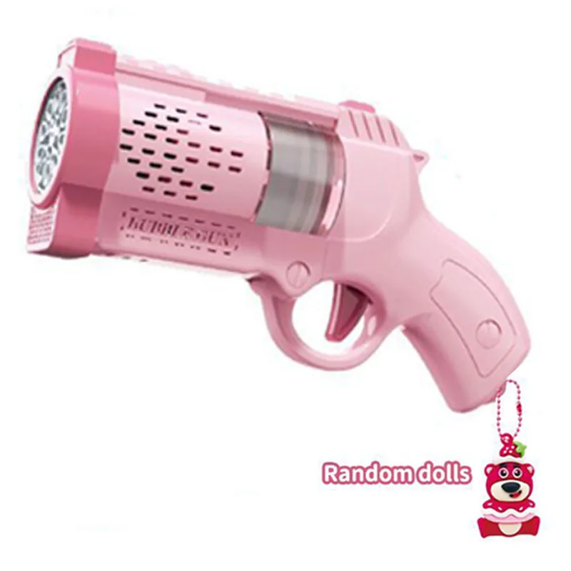 MINISO ไฟฟ้า Bubble Gun ของเล่นเด็ก Bubbles Machine เครื่องเป่าลมสบู่อัตโนมัติพร้อมแสงฤดูร้อนปาร์ตี้กลางแจ้งเกมเด็กของขวัญ