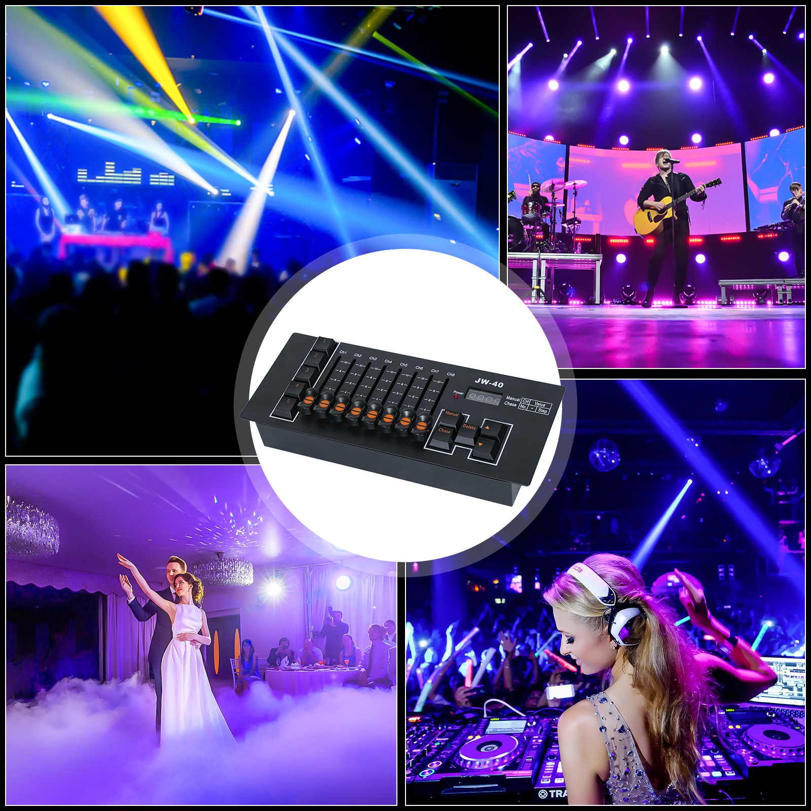 U'King Schwarz Mini Konsole DMX Controller Bühne Licht Controller Für Party DJ Disco Live Konzerte KTV Nachtclub