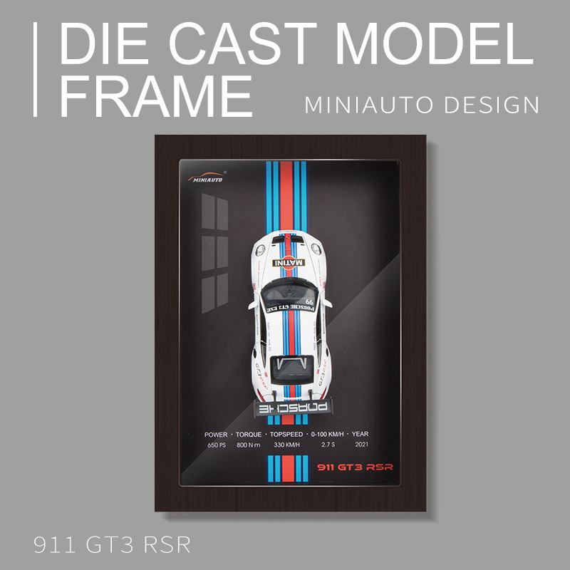 1:32 合金金属フォトフレームバージョンスポーツカーモデルシミュレーション 3D レーシングカーぶら下げ絵画コレクションキッズギフト装飾