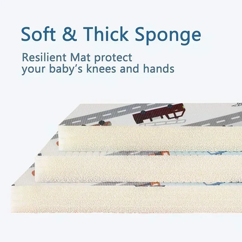 หนา 1 ซม.ชั้นพับได้เด็กเล่นเสื่อเด็ก Playmat Crawling พรมเด็กเด็กวัยหัดเดินความร้อนพรมเกม Pad โฟมของเล่นเพื่อการศึกษา
