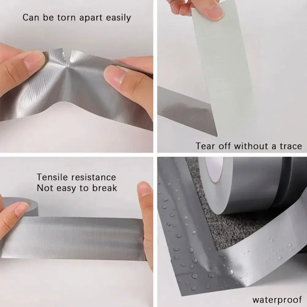 10m L × 3cm/1cm WSuper Adhesive Fabric Adhesive Tape for Carpet, Floor, Waterproof Adhesive Tape for Pipe Repair