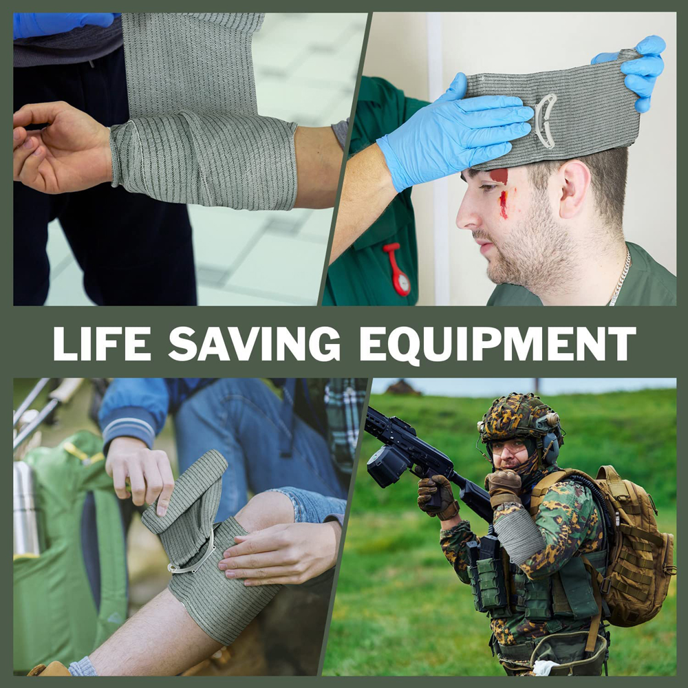 Vendaje israelí, Kit de trauma, vendaje de compresión de emergencia, torniquete, vendaje médico, rollo estéril, vendaje de primeros auxilios caliente