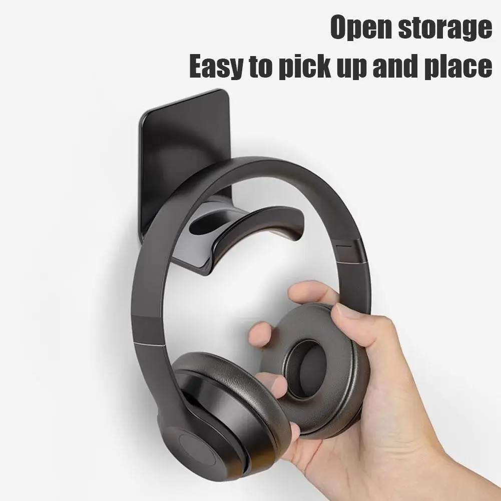 Universal-Kopfhörer ständer Kleber Kunststoff-Wand halterung unter Schreibtisch Headset Rack Halter Unterstützung für Gaming-Kopfhörer halterung