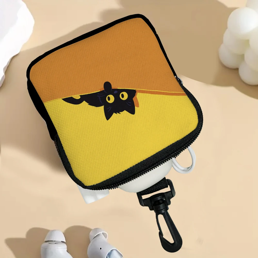 Cartoon Cat Pattern Printed Large Capacity Coin Wallet, Digital Printed Coin Purse Storage Bag Multi-Functional Wallet for Women