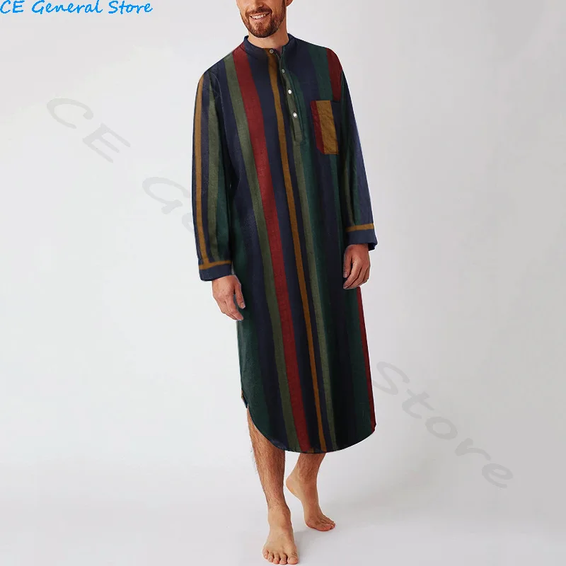 Muslimische Männer Kleidung Kaftan Roben Pakistan traditionelle lange Ärmel Nahost Thobe Kurta Arab Abaya türkisches Kleid Dubai Islam