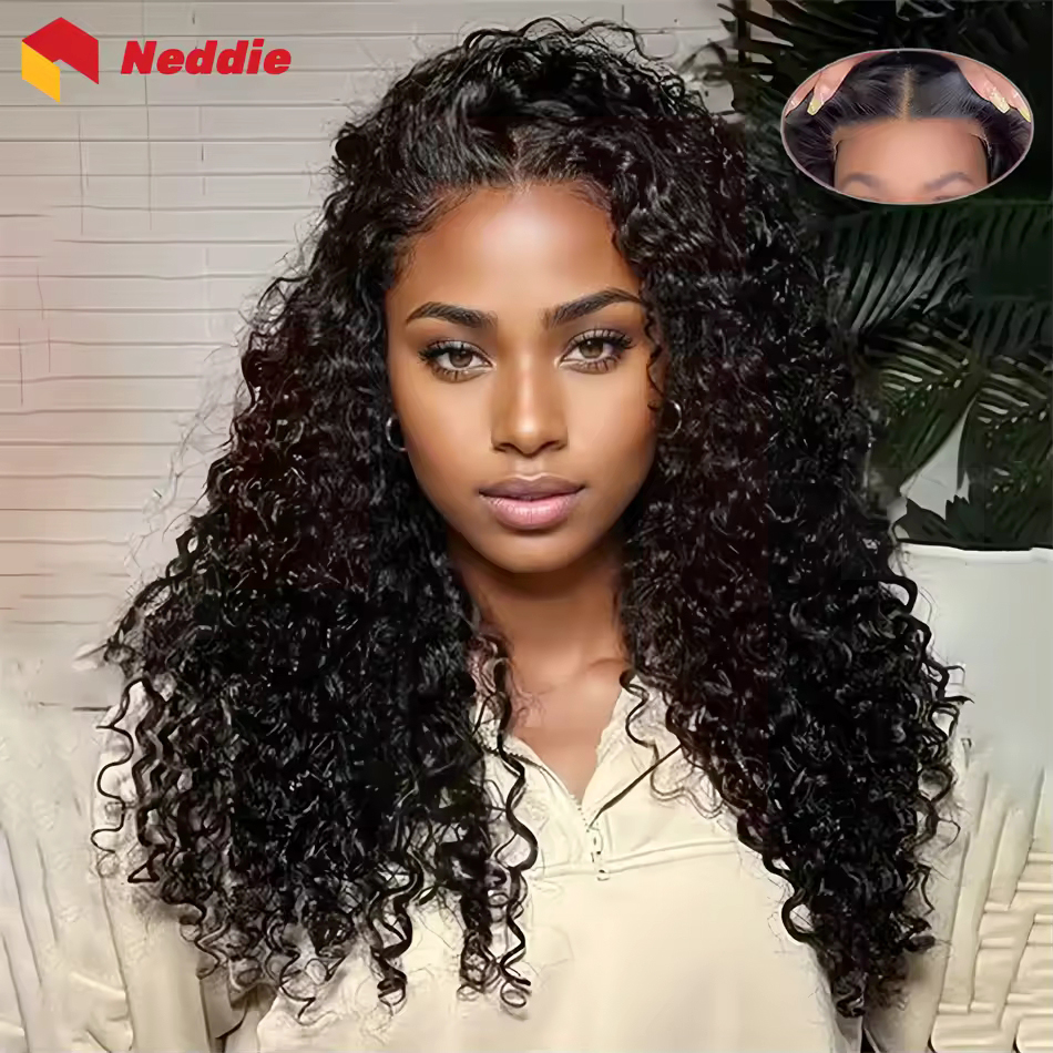 5x5 Hd Lace Frontal Curly Glueless Wigs Human Hair Ready to Wear Brazilian 30 32 Inch 4x4 Hd Lace Front Deep Wave Wig for Women