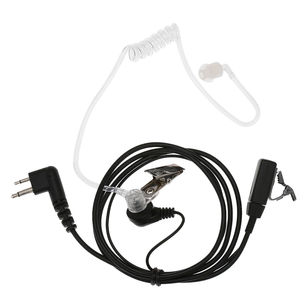 Walkie-Talkie-Headsets, 2-poliger verdeckter Akustikrohr-Ohrhörer mit großem Mikrofon, PTT für Motorola Two Way Radio Walkie Talkie M/K-Stecker