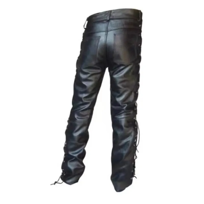 Neue erwachsene Herren Gothic mittelalterliche Hose Retro Renaissance Wikinger Kleidung Lederhose Plus Size
