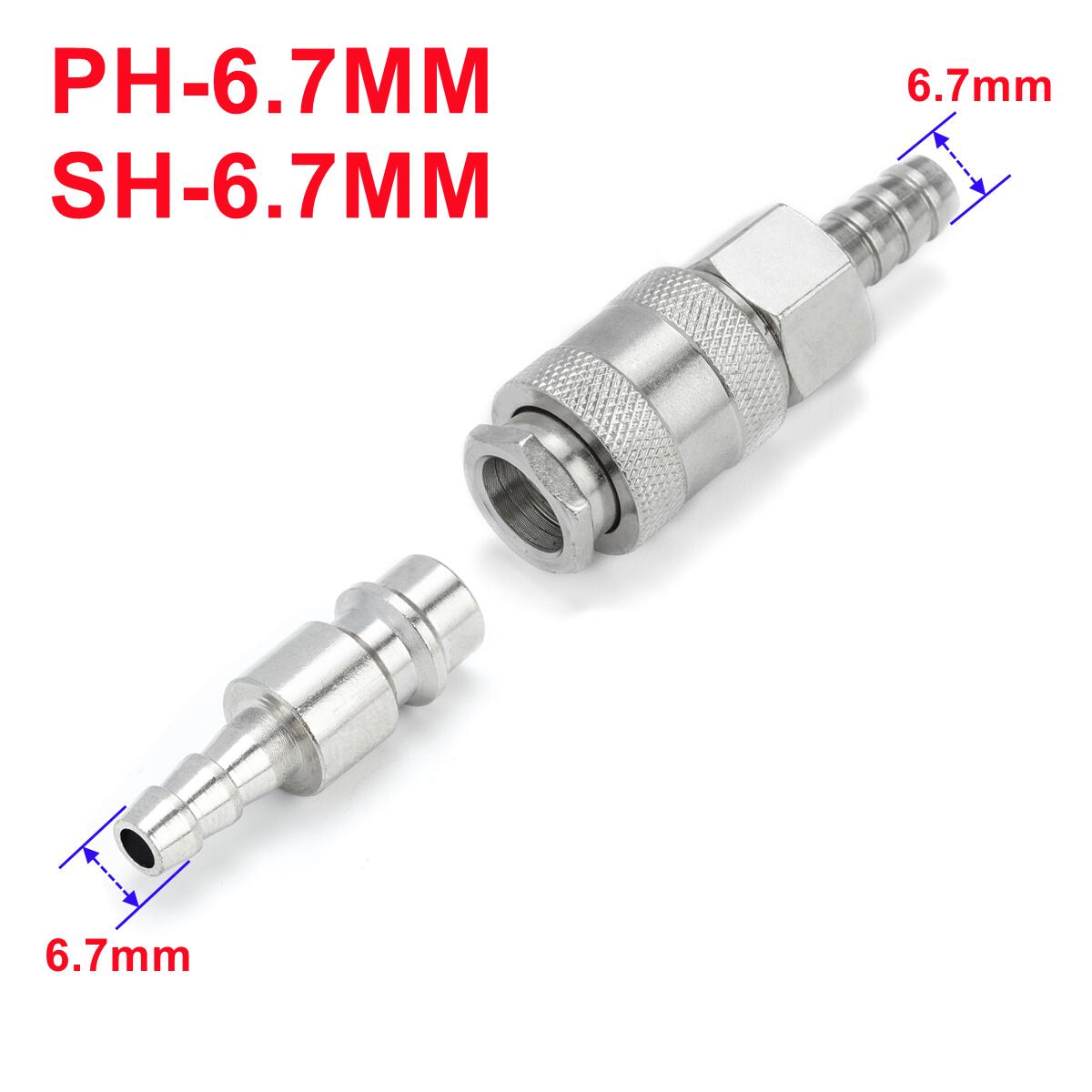 1 Juego de conector de montagem neumático europeu de la UE, acoplador rápido para manguera de compressor de aire, SH PH 6/8/10mm
