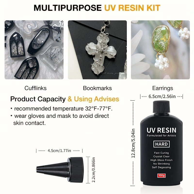 透明UVエポキシ樹脂,100g, 200g, 300g,グレードアップ,ジュエリー製造用