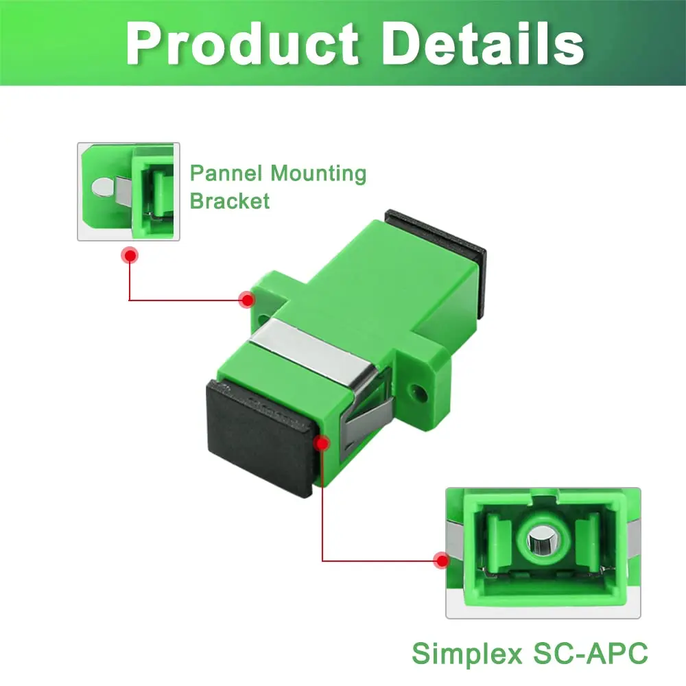Natalink SC Accoppiatore in fibra ottica SC femmina a SC femmina APC Simplex Adattatore in fibra ottica monomodale Connettore Internet di rete
