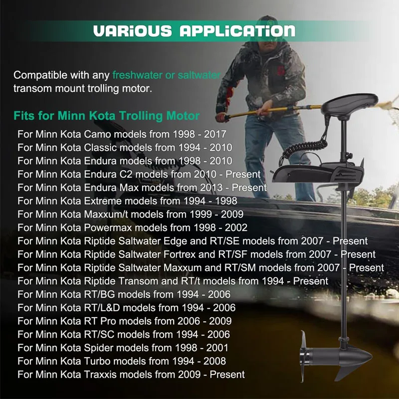 Colar de profundidade de controle manual 2991521 - Colar de ajuste de profundidade de bloqueio de câmera - Serve para motor de pesca Minn Kota - Serve para eixo de diâmetro de 1-1/8"
