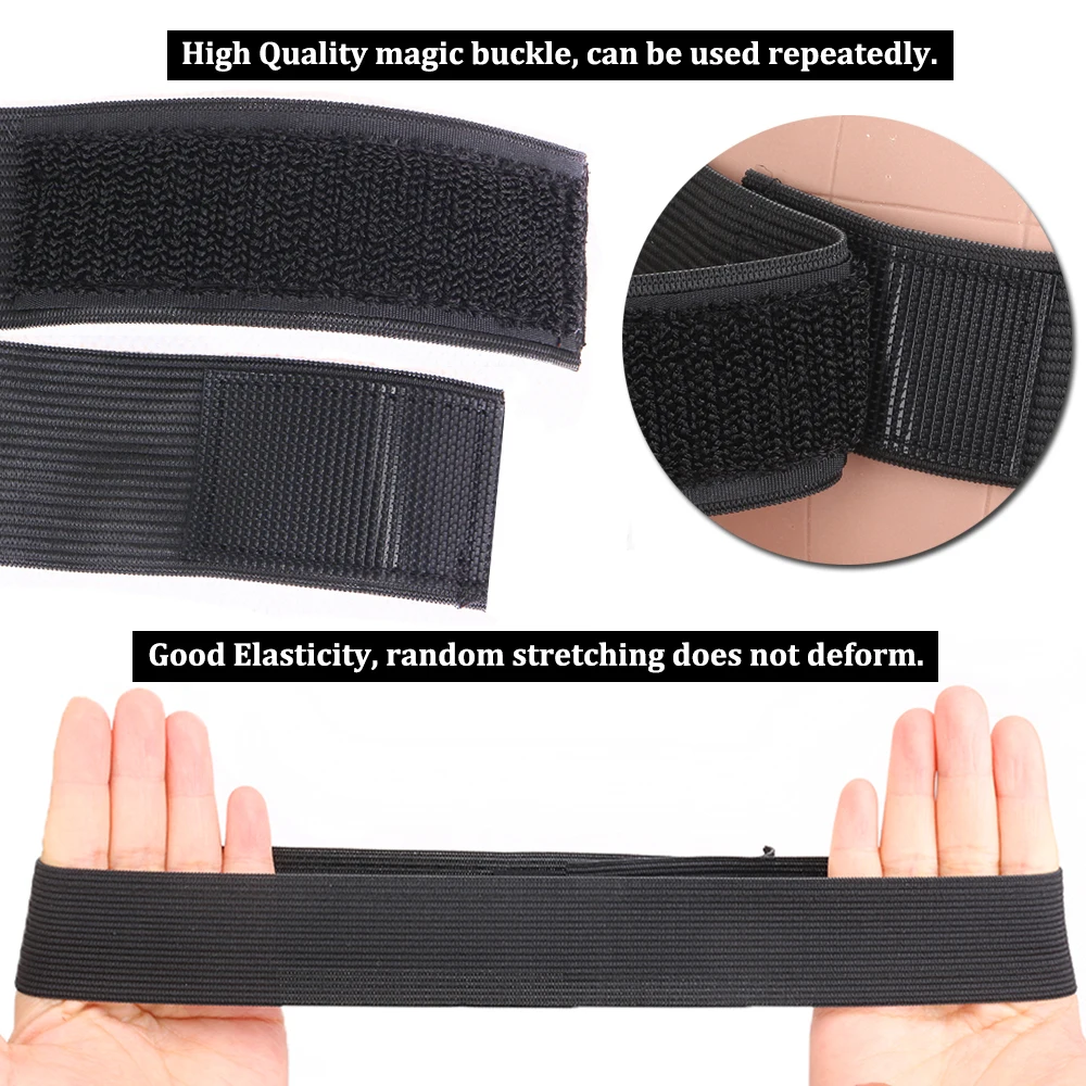 Faixa elástica de 3/3.5cm de largura para perucas para derreter renda ajustável faixa de peruca para bordas com faixas de renda de cabelo magagictape para colocar bordas