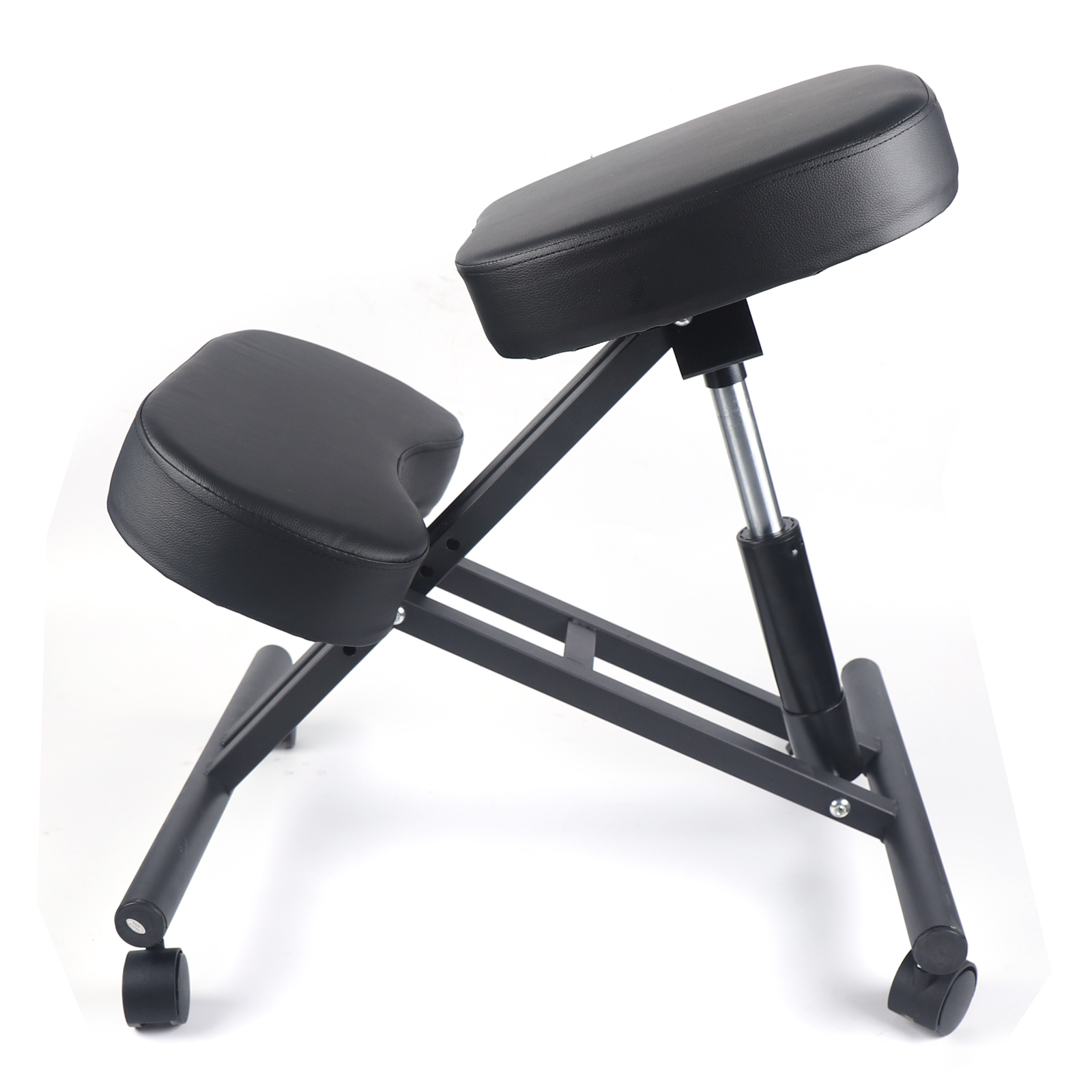 Sedia ergonomica regolabile per ginocchia: altezza pneumatica, riduce la rigidità, supporta fino a 250 libbre, design nero elegante per qualsiasi spazio