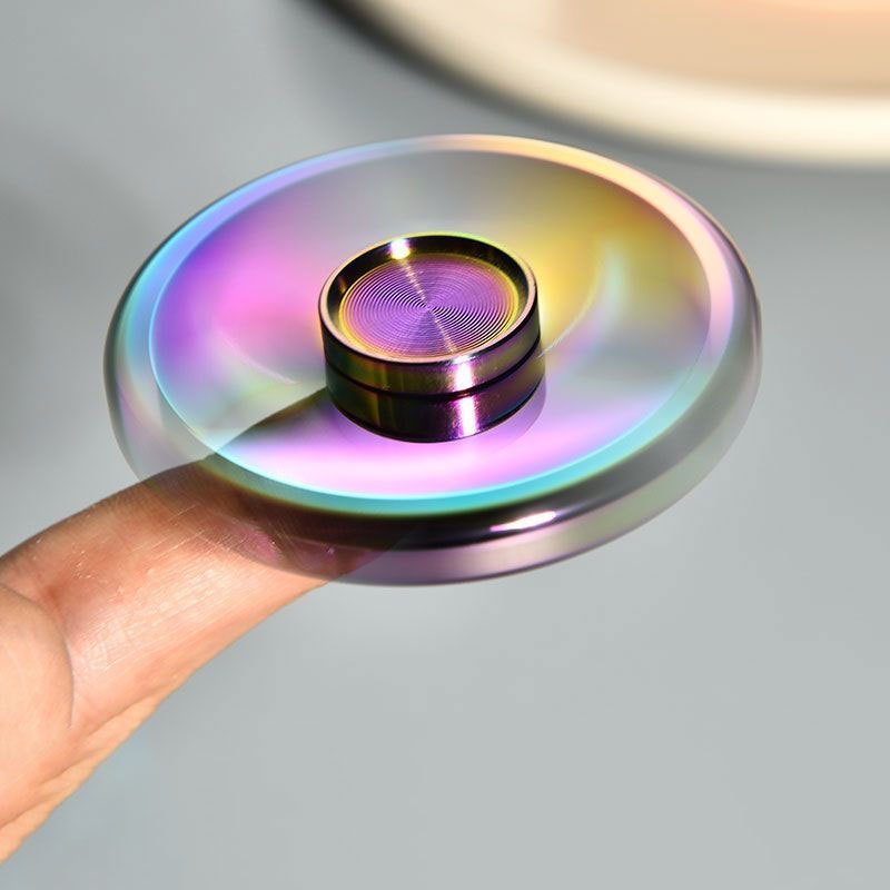 1-delige set kleurrijke fidget spinner voor volwassenen zinklegering stressverlichting speelgoed kantoor angstverlichting stressverlichting vrijetijdscadeau