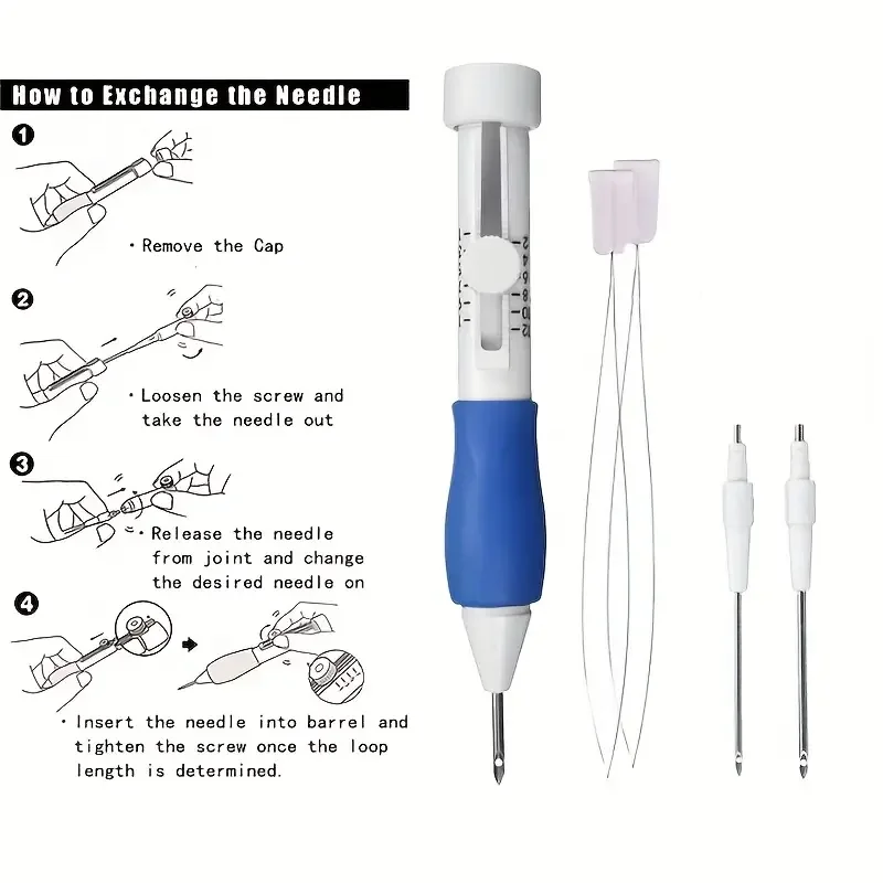 Stickerei Punch Nadel Kit Nähen Werkzeug Set Magie Stickerei Nadel Stift Weben Werkzeug Stricken DIY Nähen Werkzeuge
