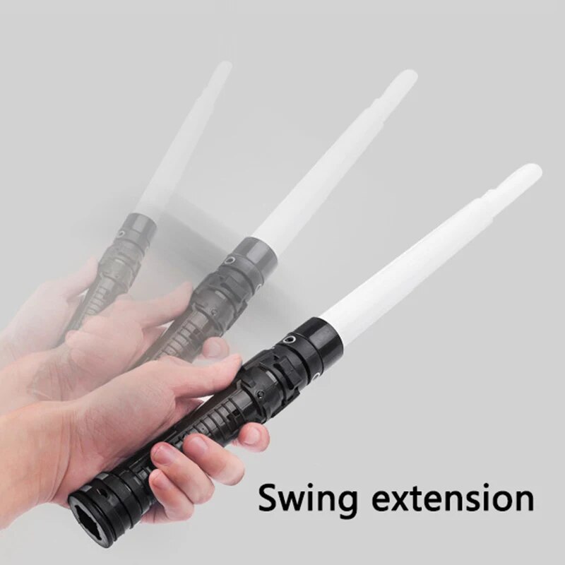 Laser Sword Lightsaber Red and Blue Double Saber Rave Transformation Children's Gift Cosplay Weapon Boy Cool Flashing Toy