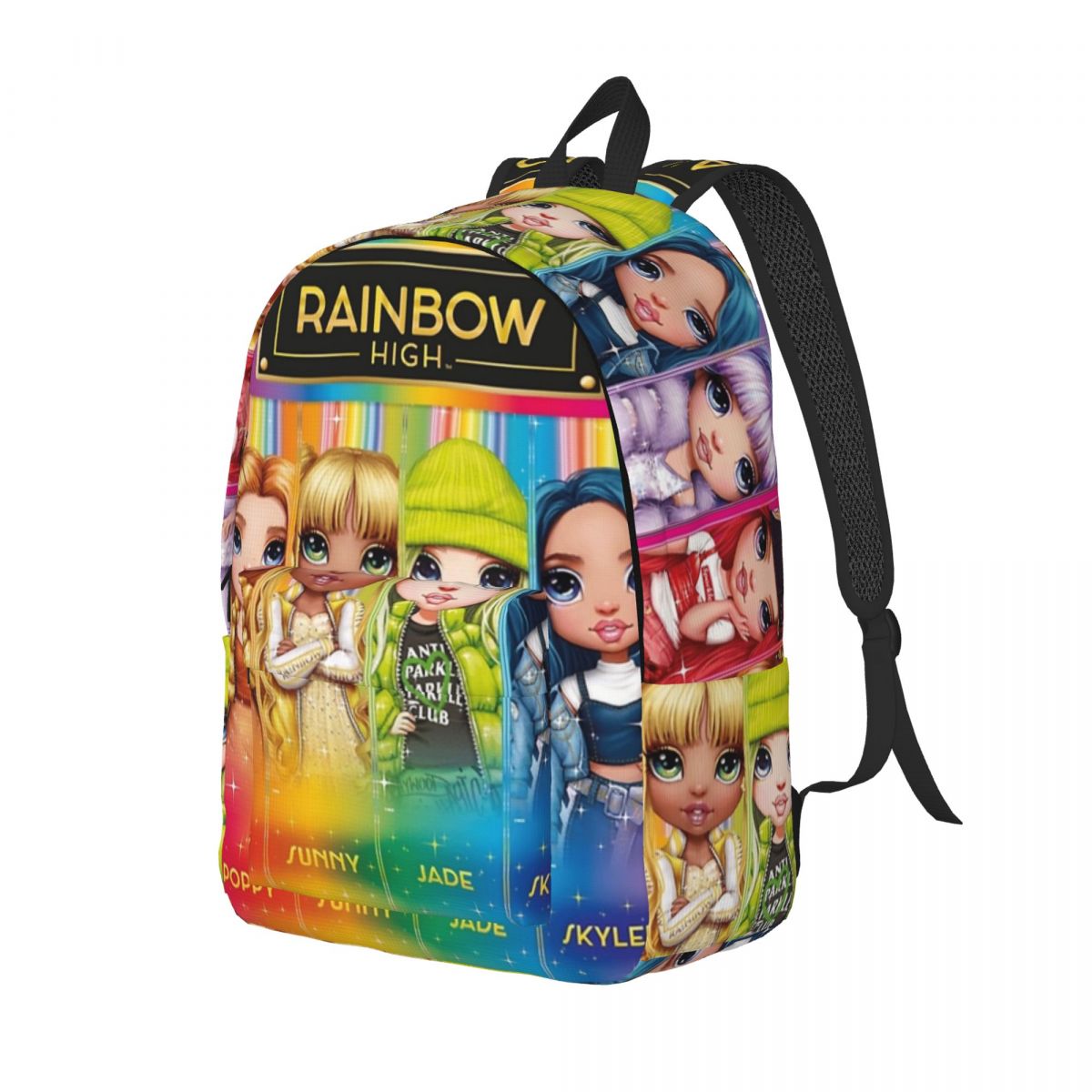 Regenbogen hoher Rucksack Middle High College School Schüler Bücher tasche Teenager Tages rucksack langlebig