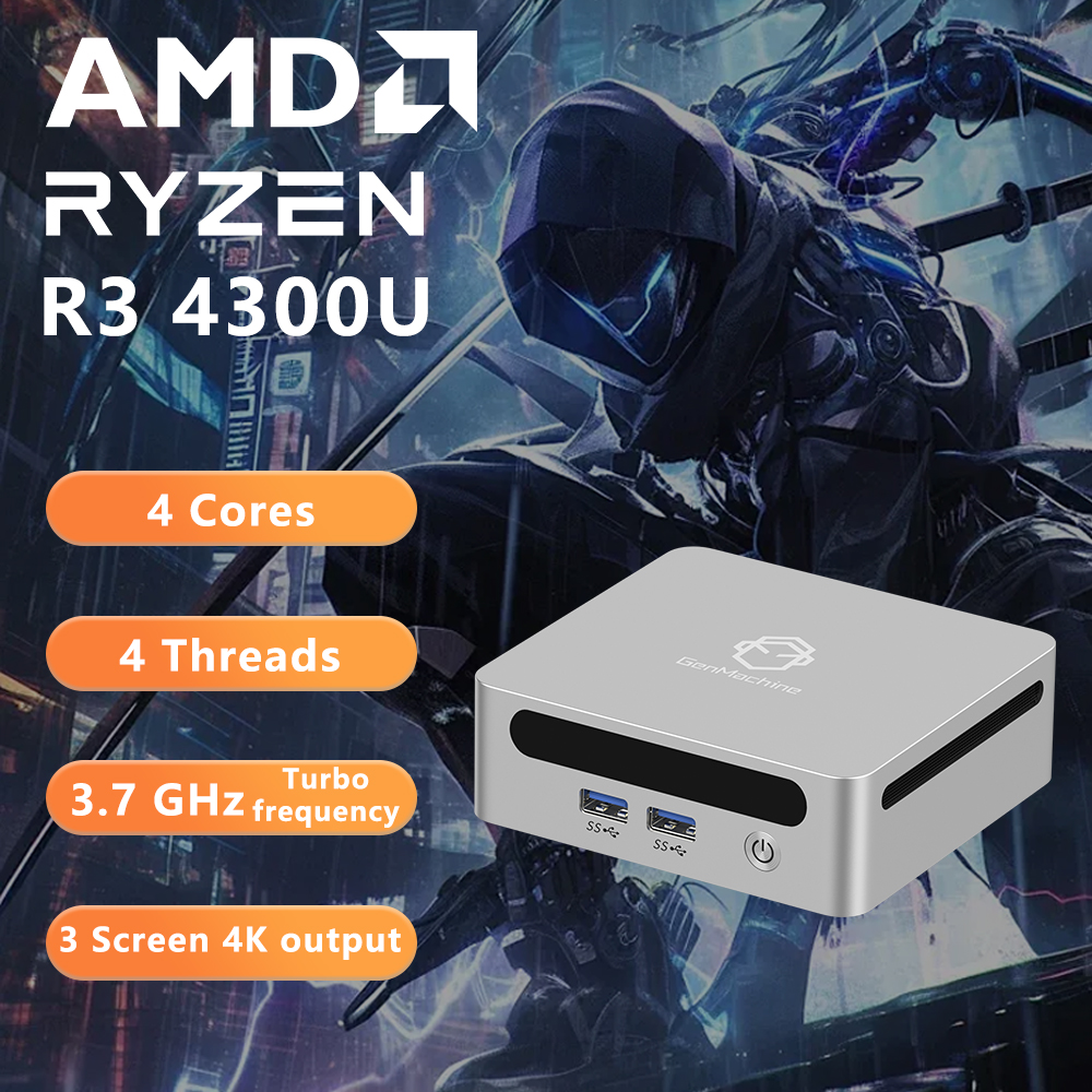 Ren4000 4300U 4500U 4600H 4650U DDR4 3200mhz WiFi6 gaming pc Computer Compact & Ideal GenMachine Mini PC Windows 11 Ryzen