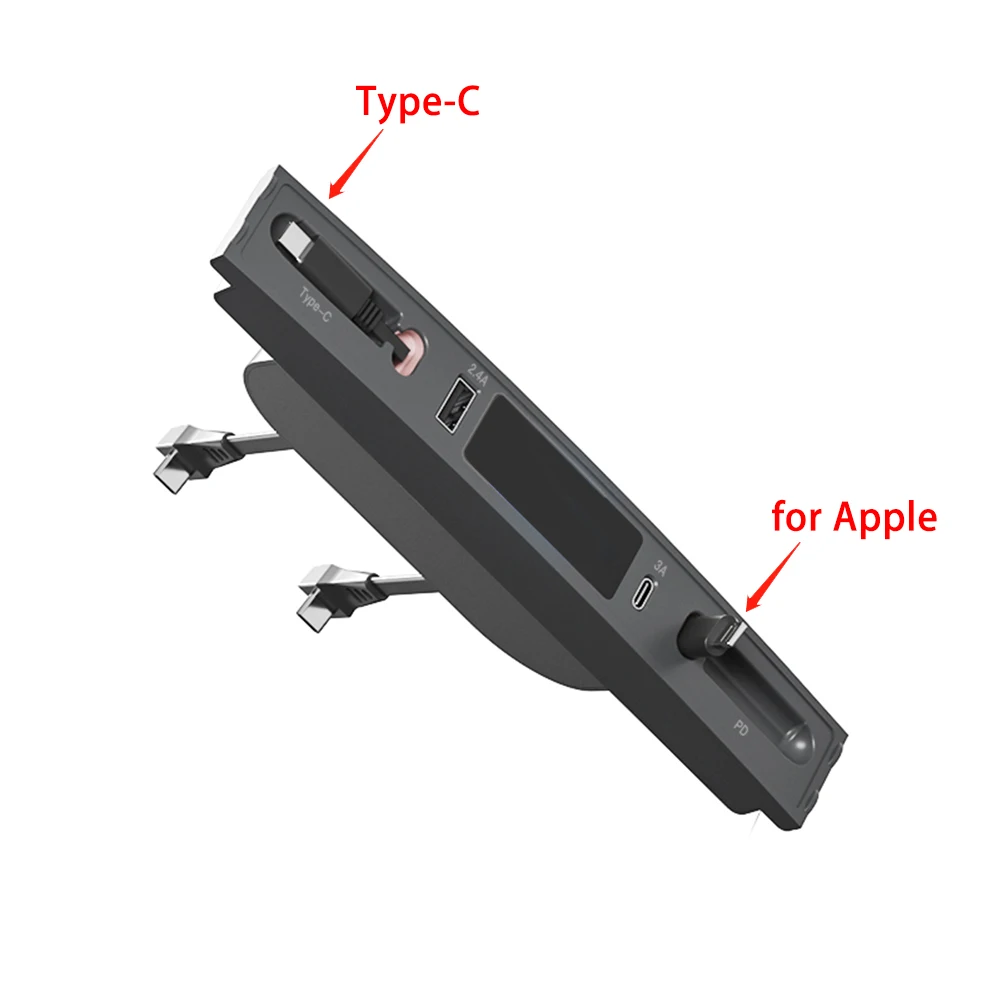 For Tesla Model 3 Y 27W Quick Charger USB Shunt PD Type C Hub Intelligent Docking Station Smart Sensor Car Adapter Powered 2023
