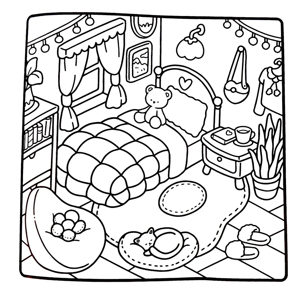 Halloween Spectre Coloring Book LITTLE CORNER Coloring Book for Adult and Teen Featuring Adorable Creepy Creatures Painting Gift