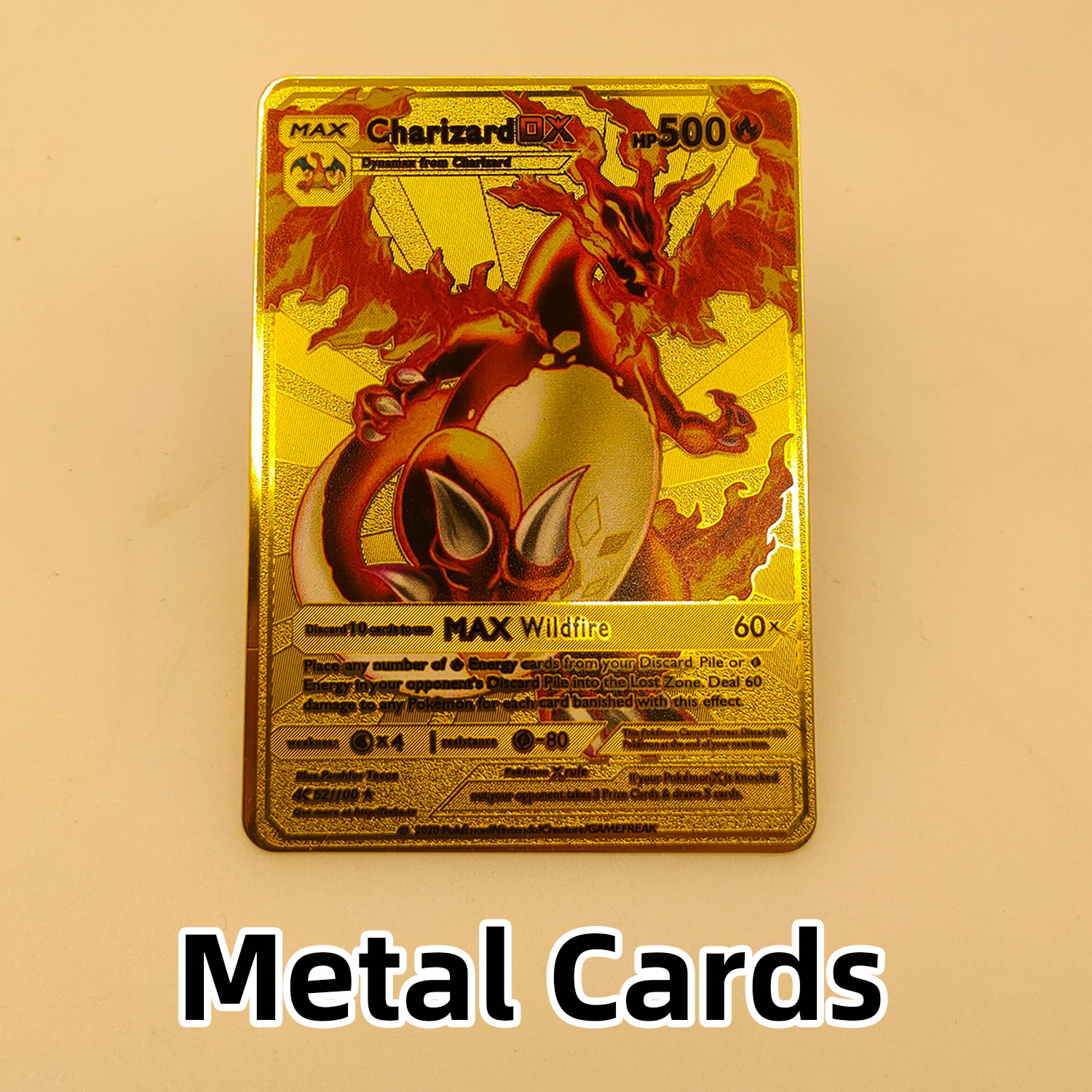 Cartões de ouro de metal ptcg vstar vmax ex gxbulbasaur charmander squirtle meowth jigglypuff charizard blastoise kabutops mewtwo