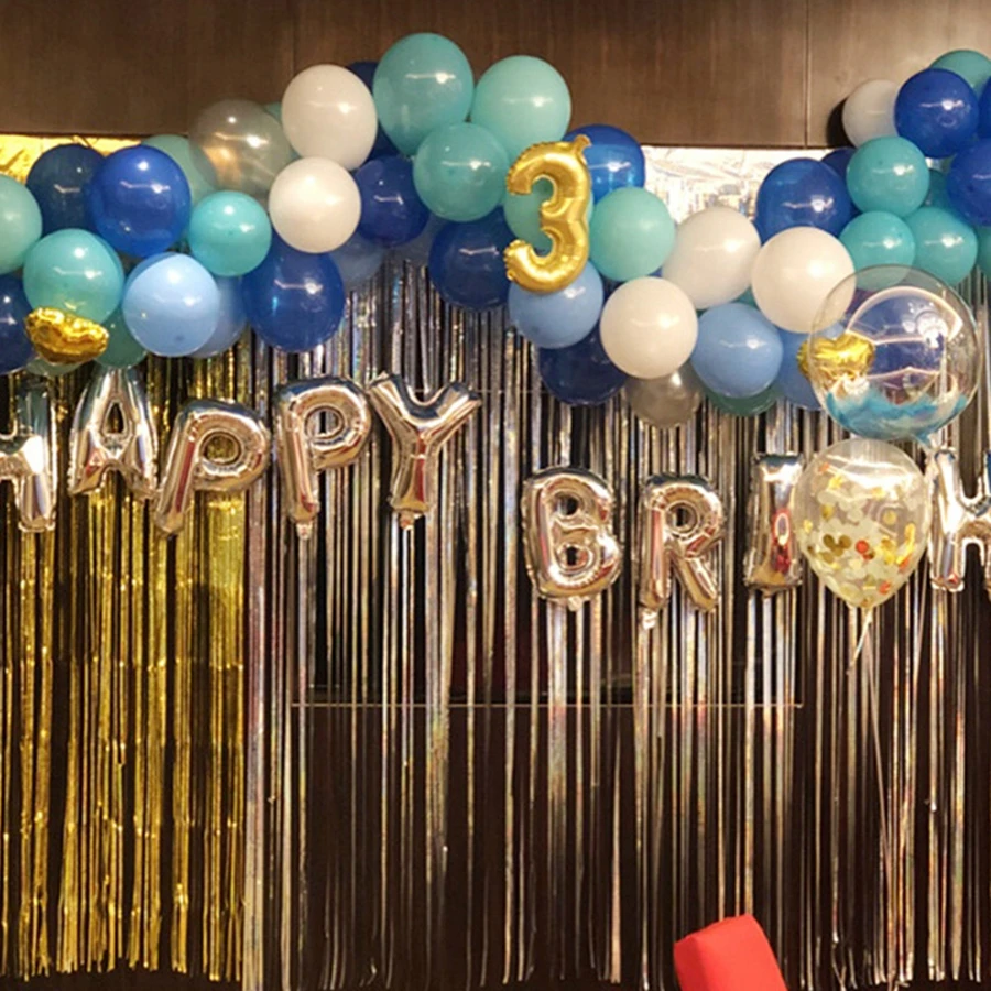 Trasparente 5 m doppio foro catena di palloncini stringa matrimonio festa di compleanno scena sfondo disposizione della parete oggetti di scena