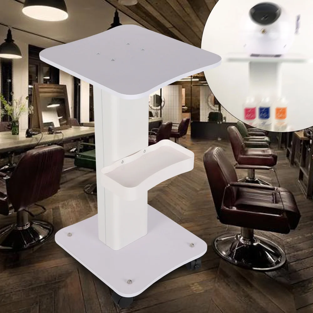 Carrello di bellezza a 3 livelli con ruote, carrello per estetista multi-salone, supporto per organizer con vassoio rotante per il viso SPA di bellezza