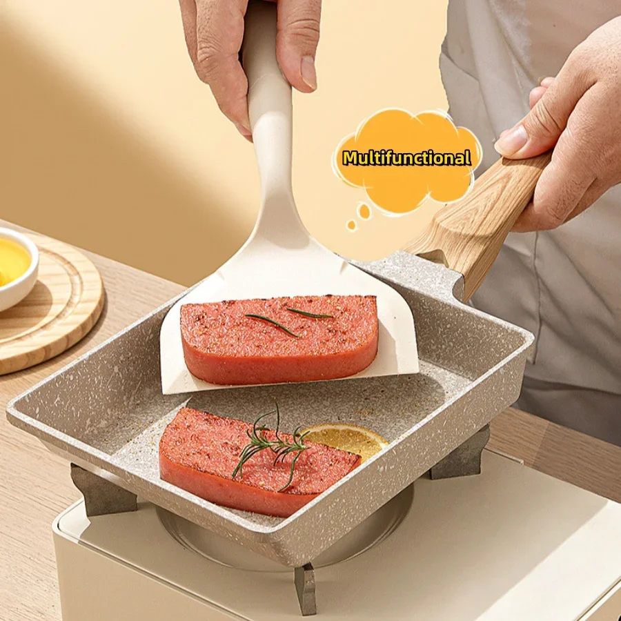 Espátula de silicona resistente al calor, sartén antiadherente de calidad alimentaria para el hogar, sushi, filete, pescado, panqueque, cuchara para hornear, herramienta de cocina, 1 ud.