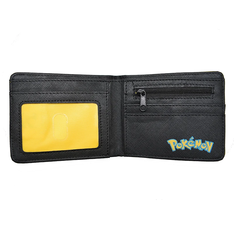 Cartera de dibujos animados MINISO Pikachu PU monedero corto de moda