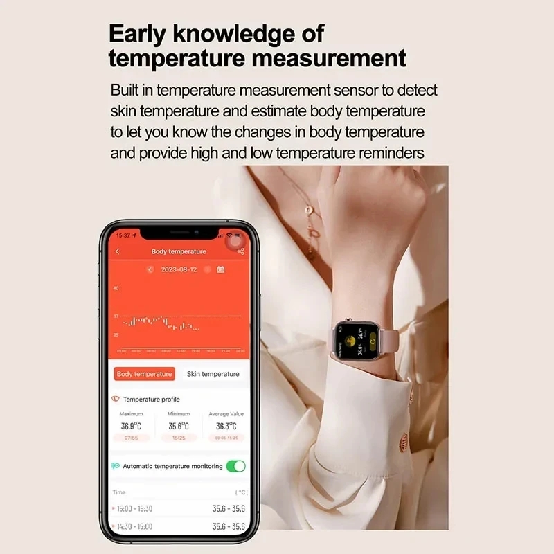 สําหรับ Xiaomi เกรดทางการแพทย์ ECG + PPG สมาร์ทนาฬิกาผู้หญิงน้ําตาลในเลือดไขมันในเลือด Uric Acid ผู้หญิงสุขภาพประจําเดือน Tracker Smartwatch