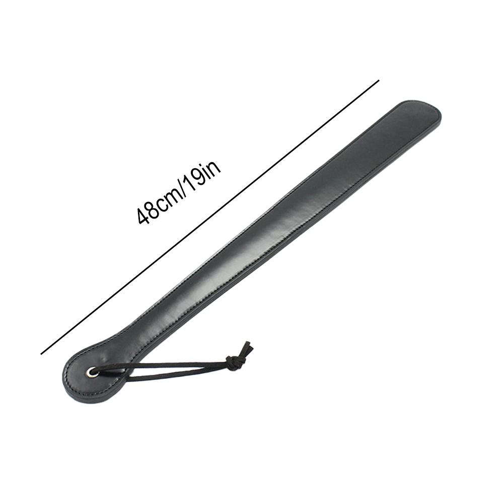 Pá de couro PU para treinamento de cavalos, equitação Flogger, chicotes, Bat Spikes, palmada Paddle, Slapper Whip, 48cm