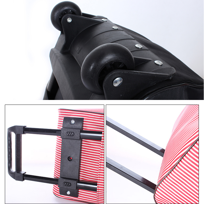 กระเป๋าเดินทางขนาดใหญ่ความจุรถเข็นกระเป๋าผู้หญิงผู้ชายกระเป๋าล้อเลื่อน Oxford กันน้ํา Rolling กระเป๋าเดินทางกระเป๋าเดินทางกระเป๋าเดินทางมีล้อ