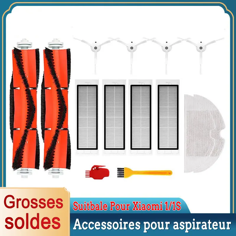 Filtre Hepa pour  Xiaomi Mijia1S,Roborock S5 Max,S6,S6 Pure,S6 MaxV,aspirateur robot Xiaomi, rouleau de vadrouille, brosse latérale, accessoires, kit de pièces de rechange