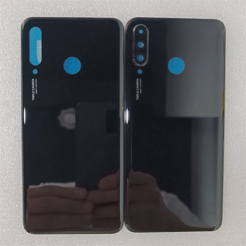 Para Huawei P30 Lite cubierta trasera de batería carcasa de puerta trasera piezas de repuesto de Panel de vidrio para Huawei Nova 4e cubierta de batería
