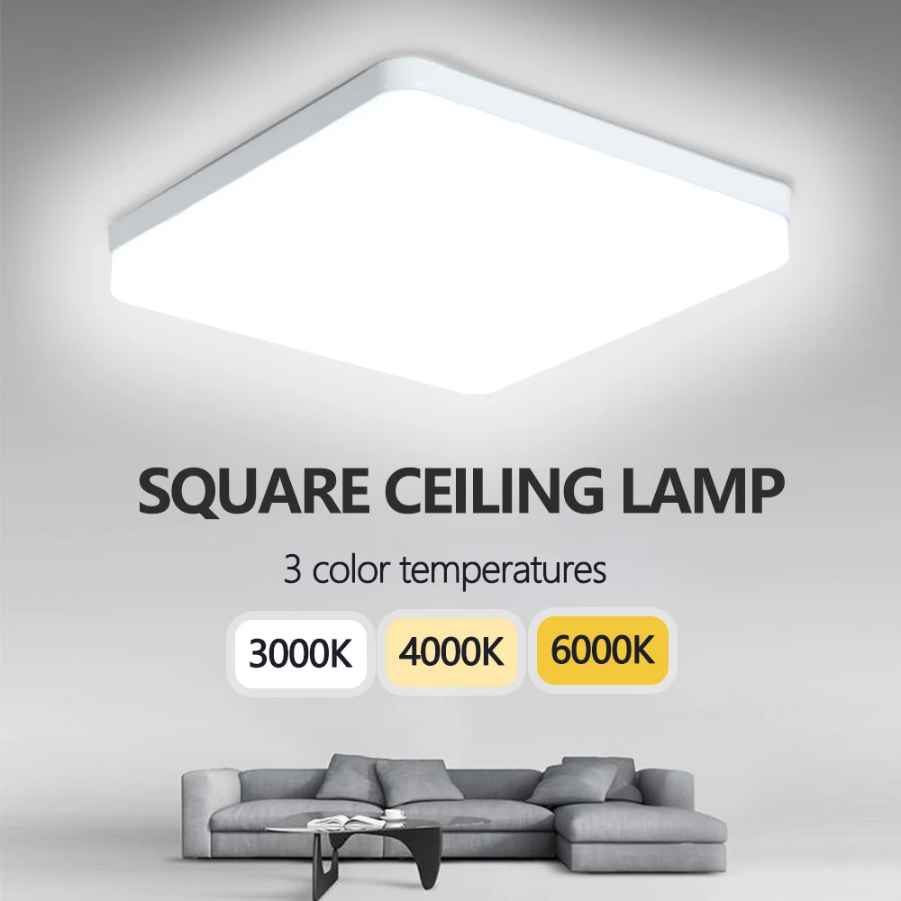 ไฟ LED เพดาน LED สําหรับ Yoom 24W 36W 48W เย็นสีขาวธรรมชาติ LED สแควร์ติดตั้งโคมไฟเพดานสําหรับห้องนั่งเล่น Yoom แสง